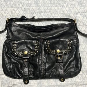 Marc Jacobs black large sholder moto bag